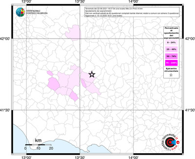 Mappa territorio comunale con almeno 3 questionari