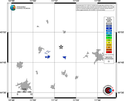 Mappa EMS - territori località