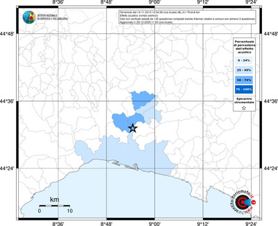 Mappa territorio comunale con almeno 3 questionari