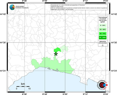 Mappa territorio comunale con almeno 3 questionari