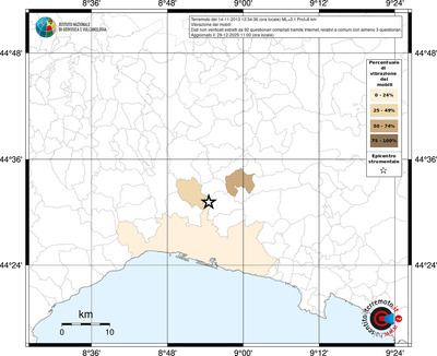 Mappa territorio comunale con almeno 3 questionari