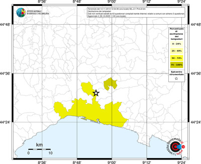 Mappa territorio comunale con almeno 3 questionari