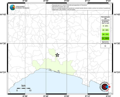 Mappa territorio comunale con almeno 3 questionari