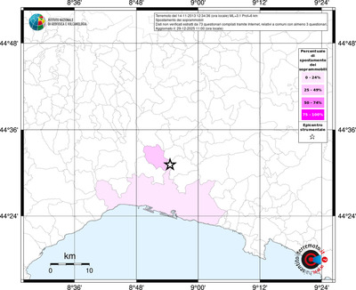 Mappa territorio comunale con almeno 3 questionari