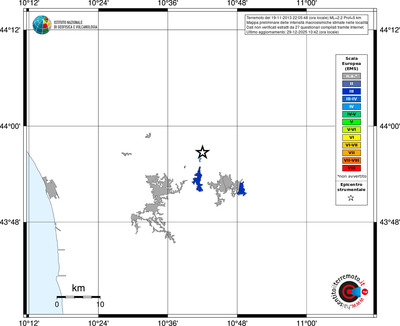 Mappa EMS - territori località