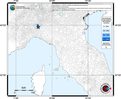 Mappa territorio comunale con almeno 3 questionari
