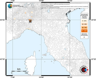Mappa territorio comunale con almeno 3 questionari