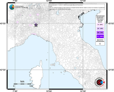 Mappa territorio comunale con almeno 3 questionari