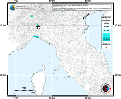 Mappa territorio comunale con almeno 3 questionari