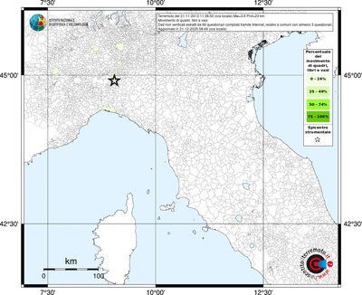 Mappa territorio comunale con almeno 3 questionari