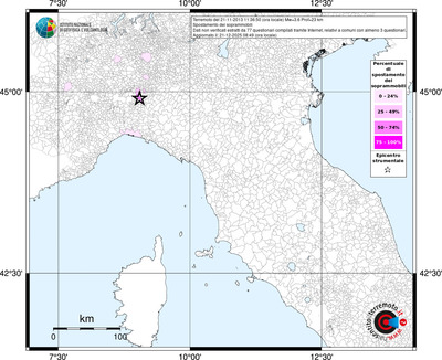 Mappa territorio comunale con almeno 3 questionari