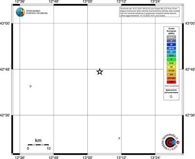 Mappa EMS - territori località
