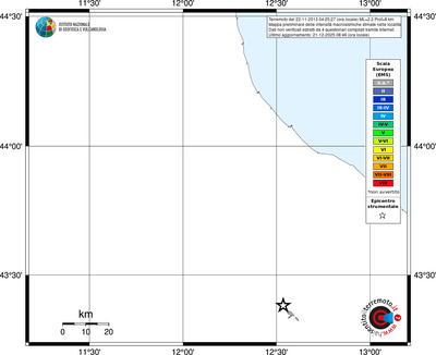 Mappa EMS - territori località