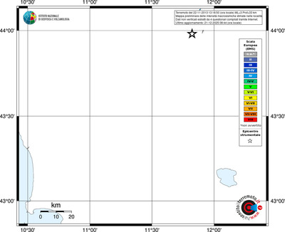 Mappa EMS - territori località