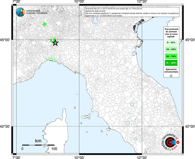 Mappa territorio comunale con almeno 3 questionari