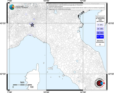 Mappa territorio comunale con almeno 3 questionari