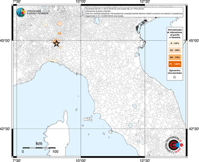 Mappa territorio comunale con almeno 3 questionari
