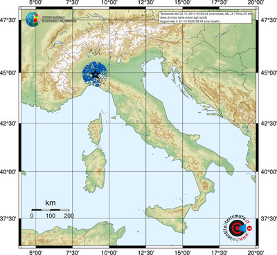 Area di invio delle email agli iscritti