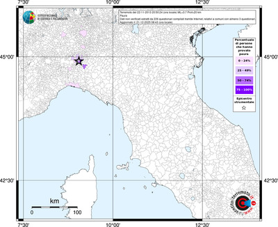 Mappa territorio comunale con almeno 3 questionari