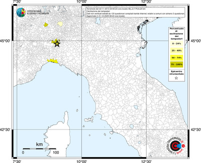 Mappa territorio comunale con almeno 3 questionari