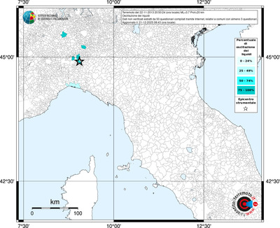 Mappa territorio comunale con almeno 3 questionari
