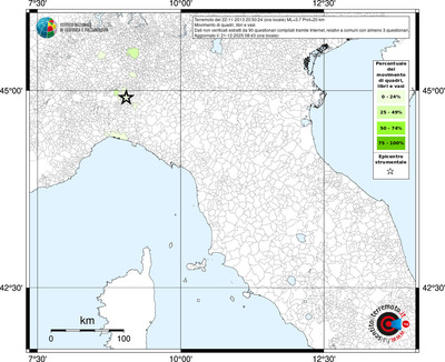 Mappa territorio comunale con almeno 3 questionari