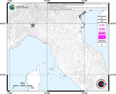 Mappa territorio comunale con almeno 3 questionari