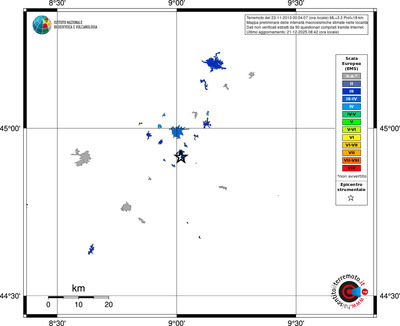 Mappa EMS - territori località