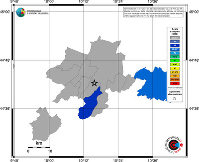 Mappa EMS - territori comuni