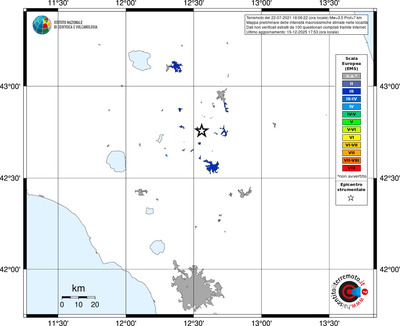 Mappa EMS - territori località