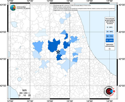 Mappa territorio comunale con almeno 3 questionari
