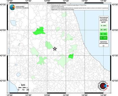 Mappa territorio comunale con almeno 3 questionari