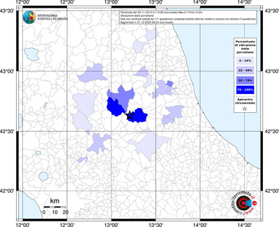Mappa territorio comunale con almeno 3 questionari