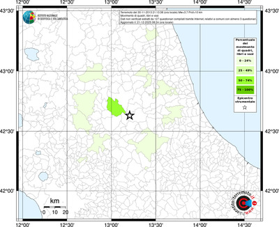 Mappa territorio comunale con almeno 3 questionari
