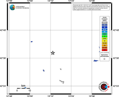 Mappa EMS - territori località