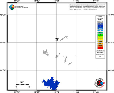 Mappa EMS - territori località