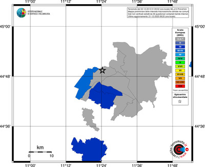 Mappa EMS - territori comuni