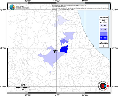 Mappa territorio comunale con almeno 3 questionari