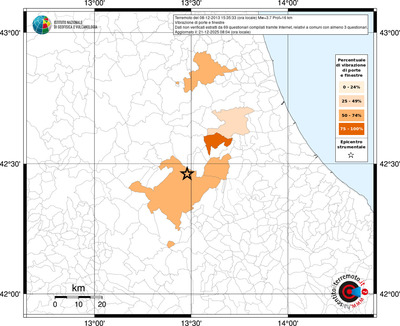 Mappa territorio comunale con almeno 3 questionari
