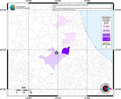 Mappa territorio comunale con almeno 3 questionari