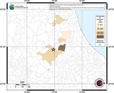 Mappa territorio comunale con almeno 3 questionari