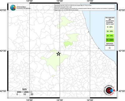 Mappa territorio comunale con almeno 3 questionari