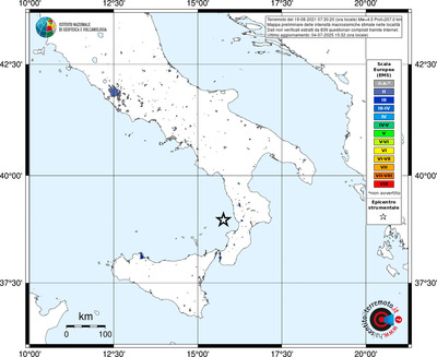 Mappa EMS - territori delle località