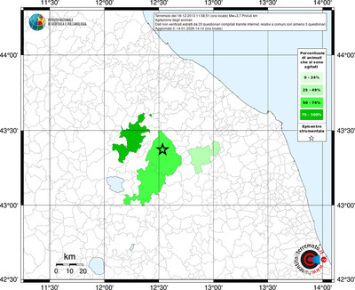 Mappa territorio comunale con almeno 3 questionari