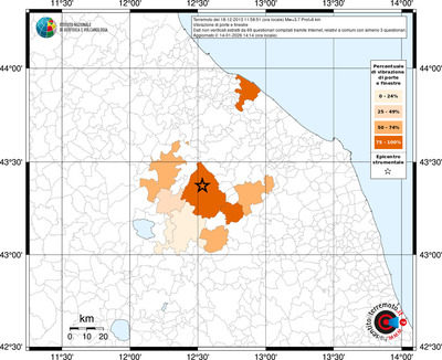 Mappa territorio comunale con almeno 3 questionari