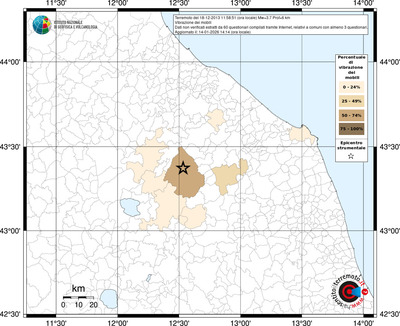 Mappa territorio comunale con almeno 3 questionari