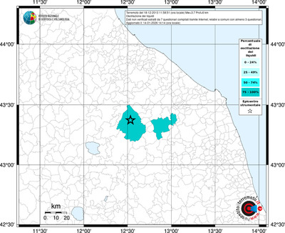 Mappa territorio comunale con almeno 3 questionari