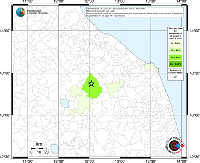 Mappa territorio comunale con almeno 3 questionari