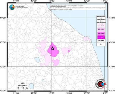 Mappa territorio comunale con almeno 3 questionari