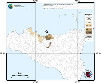 Mappa territorio comunale con almeno 3 questionari